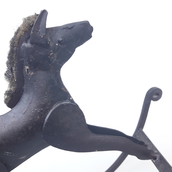 Vintage Metal Rocking Horse Home Decor  Vintage Display Toy Americana Folk Art - Picture 3 of 16